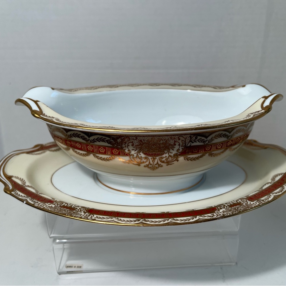 Noritake Gravy bowl and attached dish.